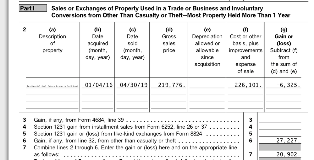 Part 1 - Form 4797