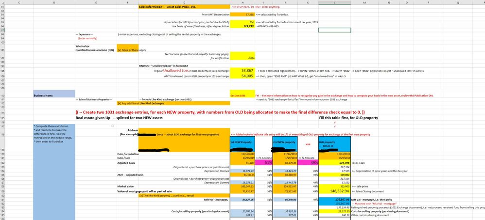 2. Do these calculations for OLD and NEW properties first