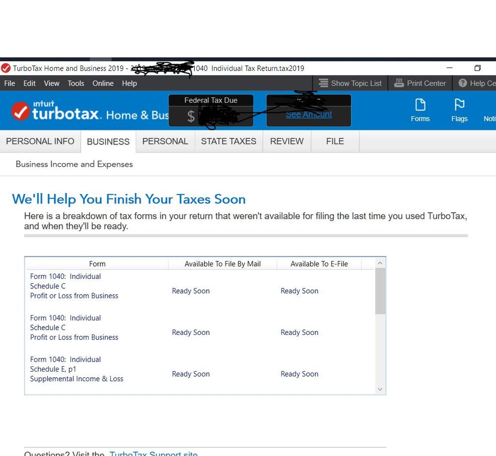 1. it says i need to update so i can finish filing.