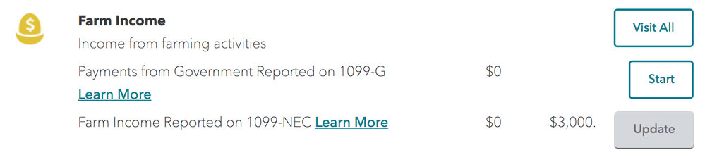 Here is the 1099-NEC under Schedule F.