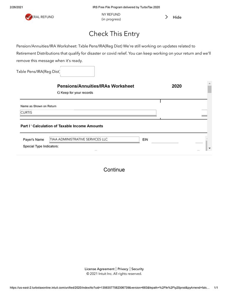 NYS Error Screenshot