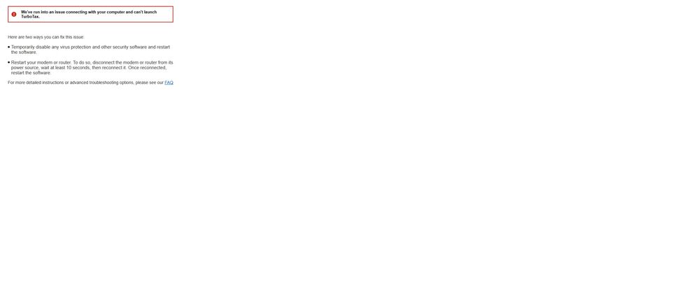 Turbo Tax Error