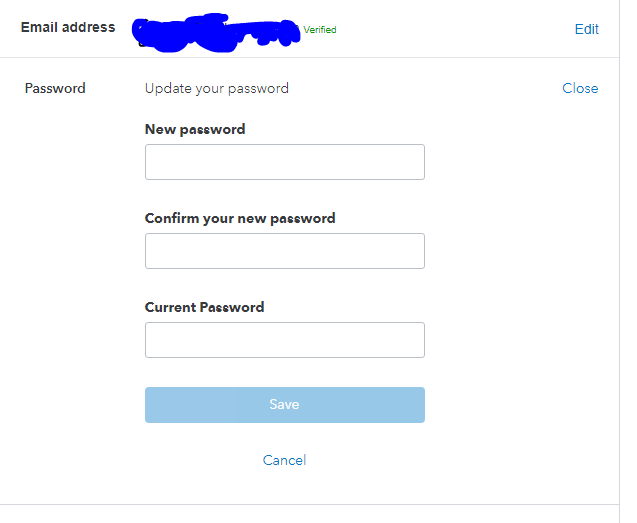 have to have original password to change password