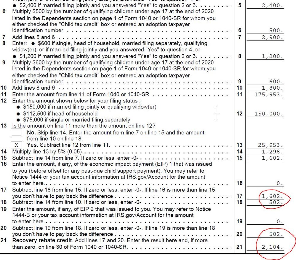 Clip of Worksheet