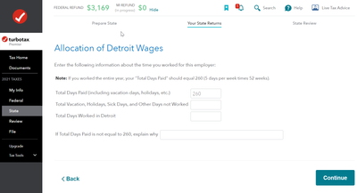 Allocation of Detroit Wages