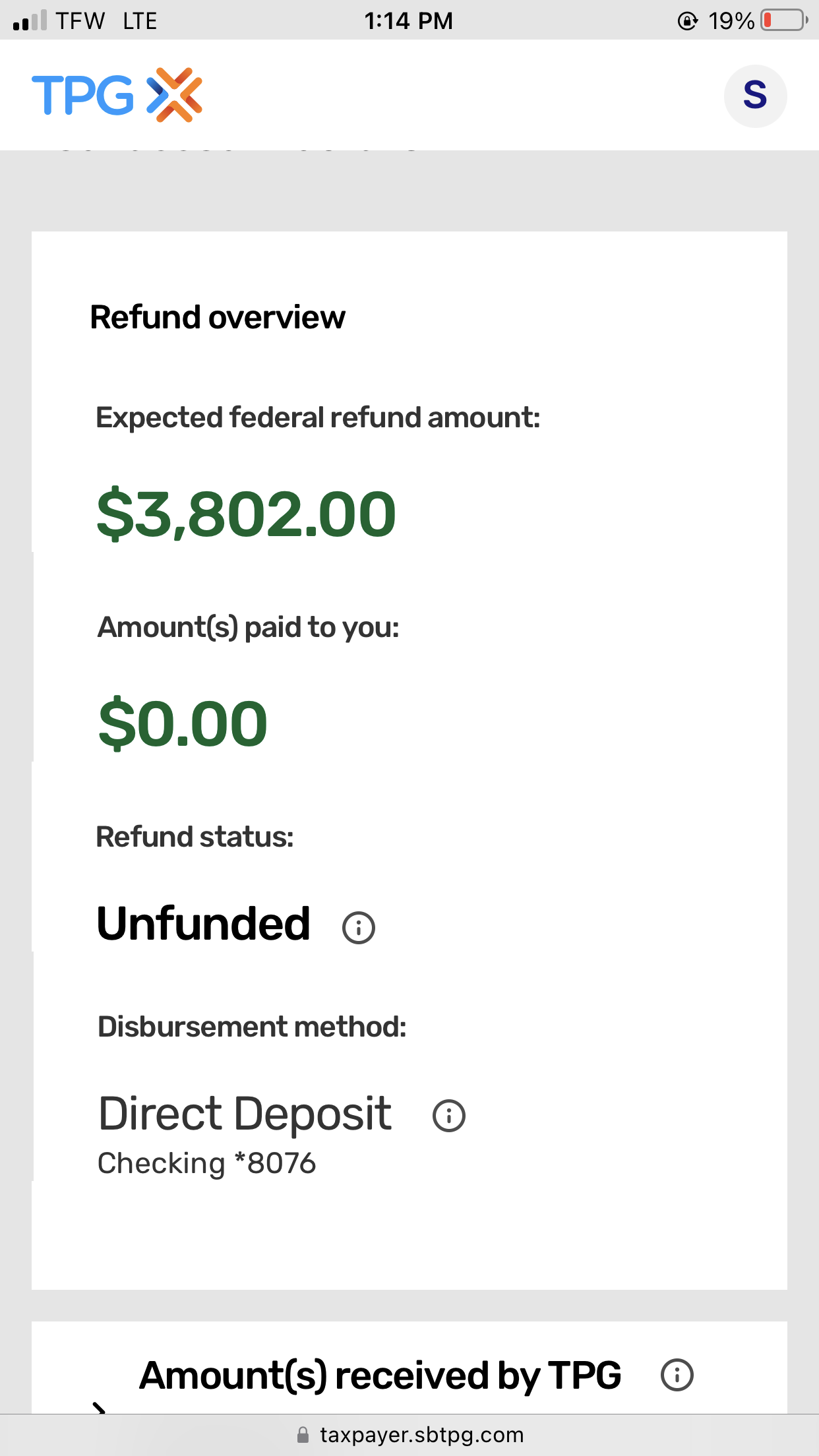Sbtpg Tax Refund Status 29