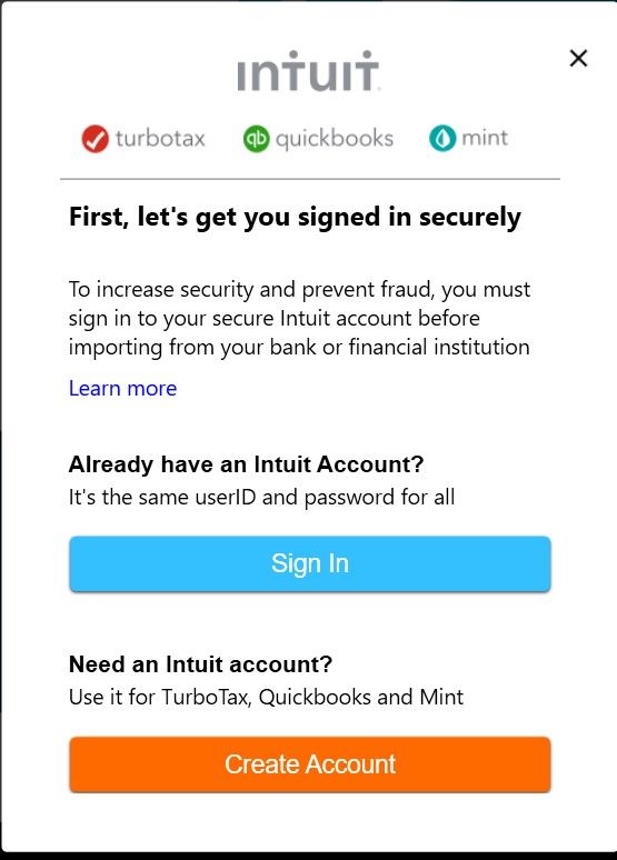 Intuit account login from TurboTax desktop not working