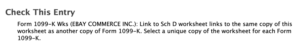 Federal check error message