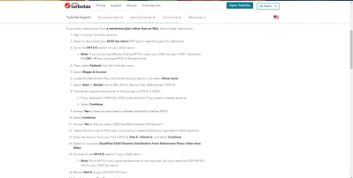 The online help directions