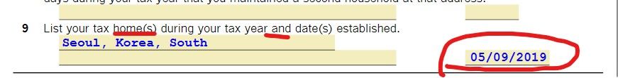 Form 2555-T Tax home during tax year (2022) and date established.jpg