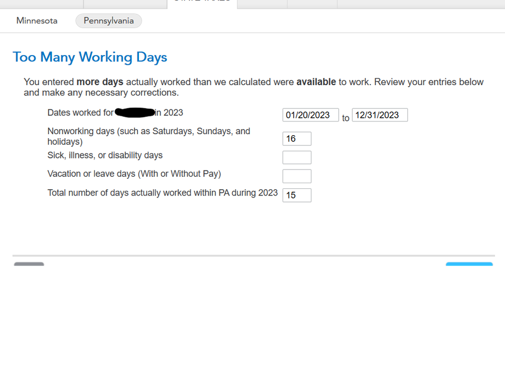 Incorrectly stating  my 15 days worked  greater than  42  potential or 27 available!