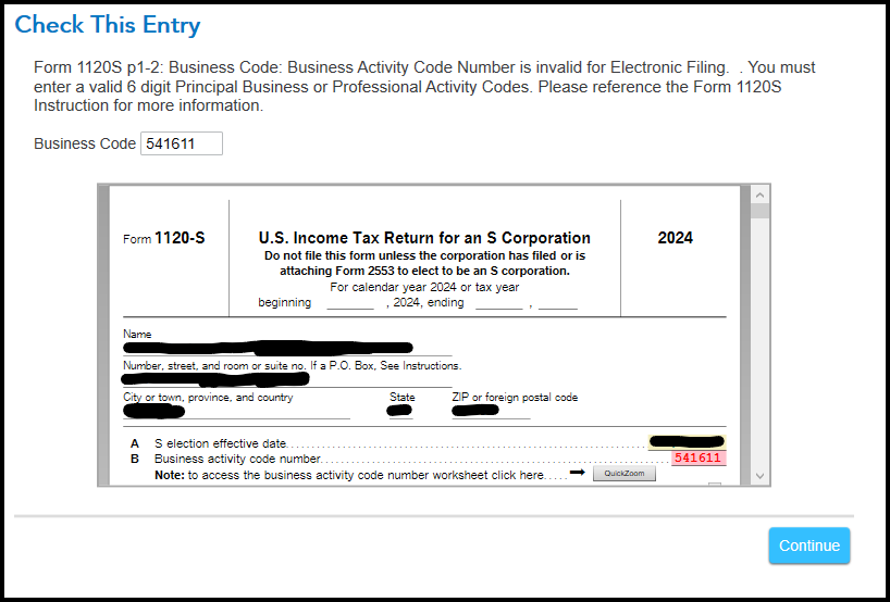 Screenshot of NAICS 541611 Failure to EFile.png Screenshot of NAICS 541611 Failure to EFile.png