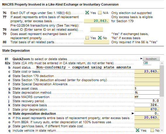 Car and Truck Vehicle Expenses_MACRS Property In Like-Kind Exchange or Involuntary Conversion_State Depreciation.png