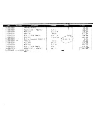 Monthly SH Bill Example