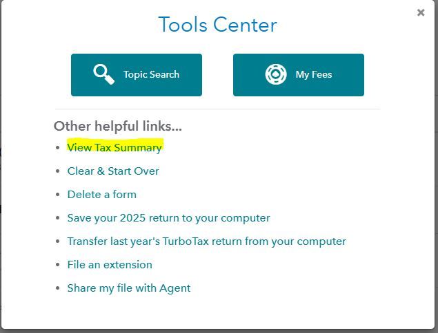 Tools Center View Tax Summary.JPG