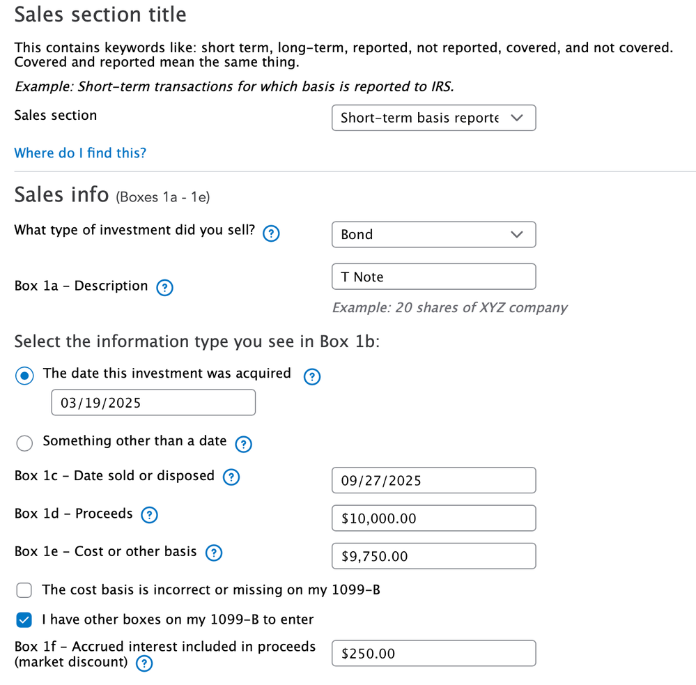 1099B Input One-By-One