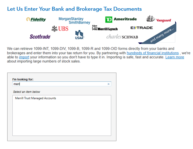 Merril Lynch Edge missing from list