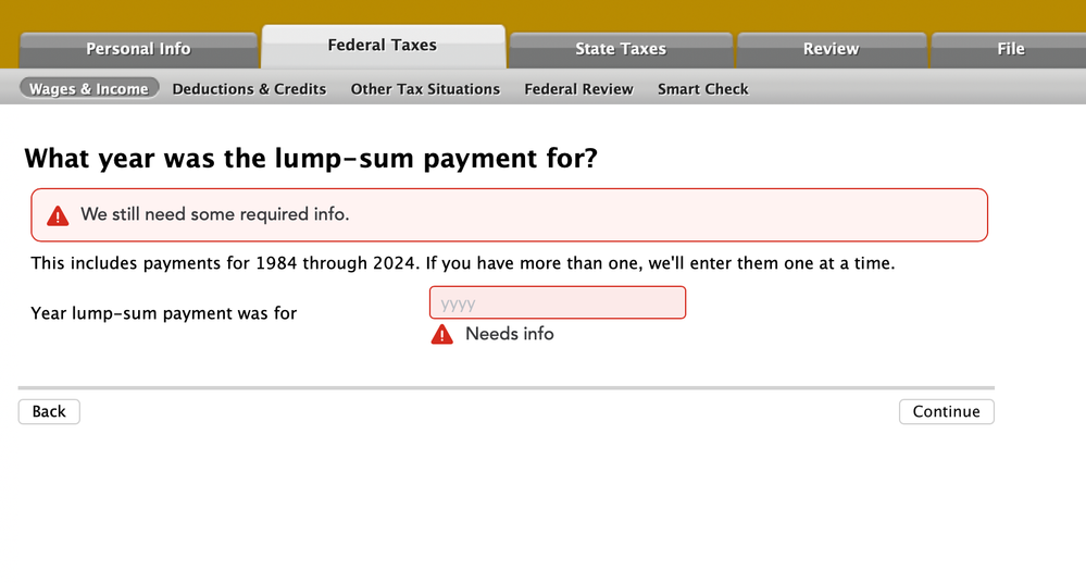 How do I enter _other tax years_ when TurboTax requres a specific year_.png